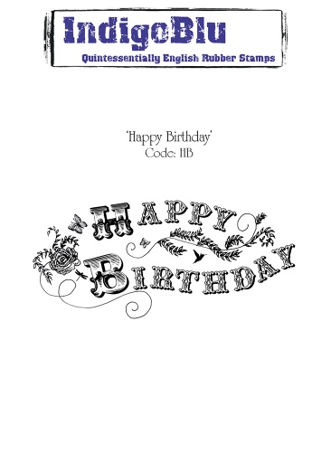 Happy Birthday A6 Red Rubber Stamp